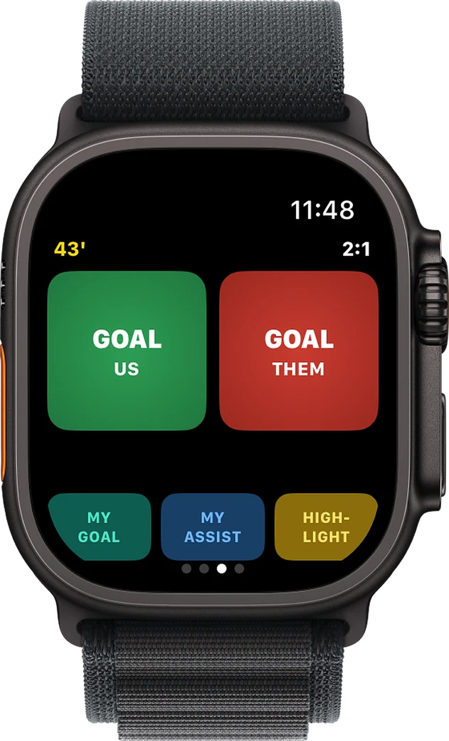Apple Watch: tap a goal