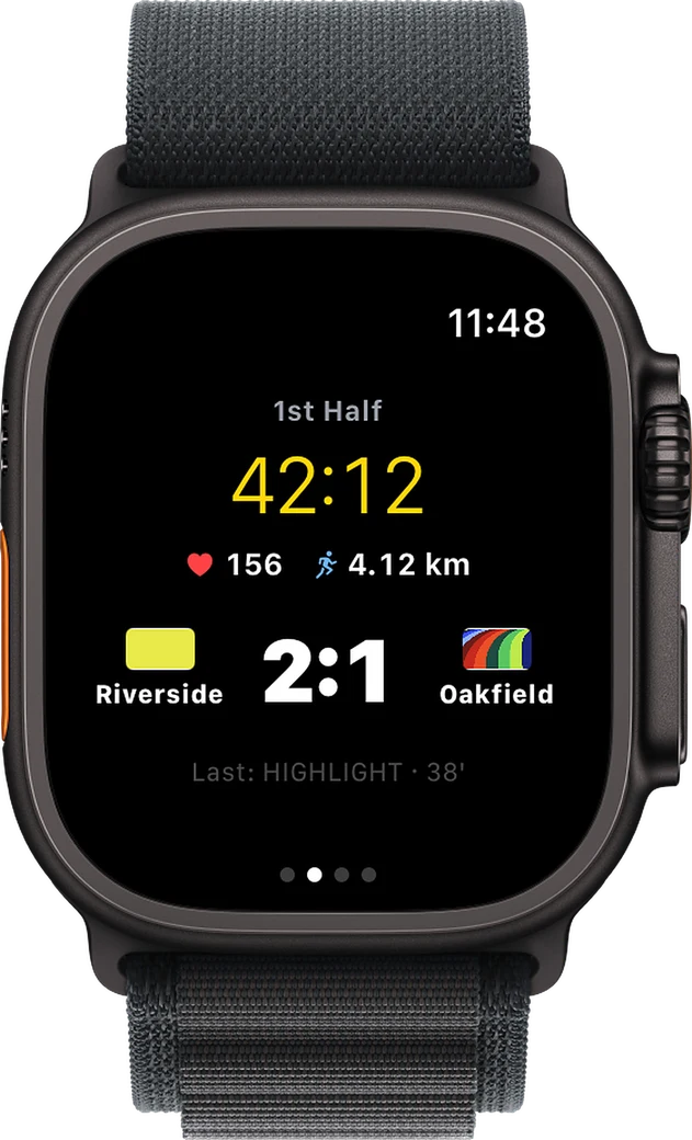 Apple Watch: match in progress