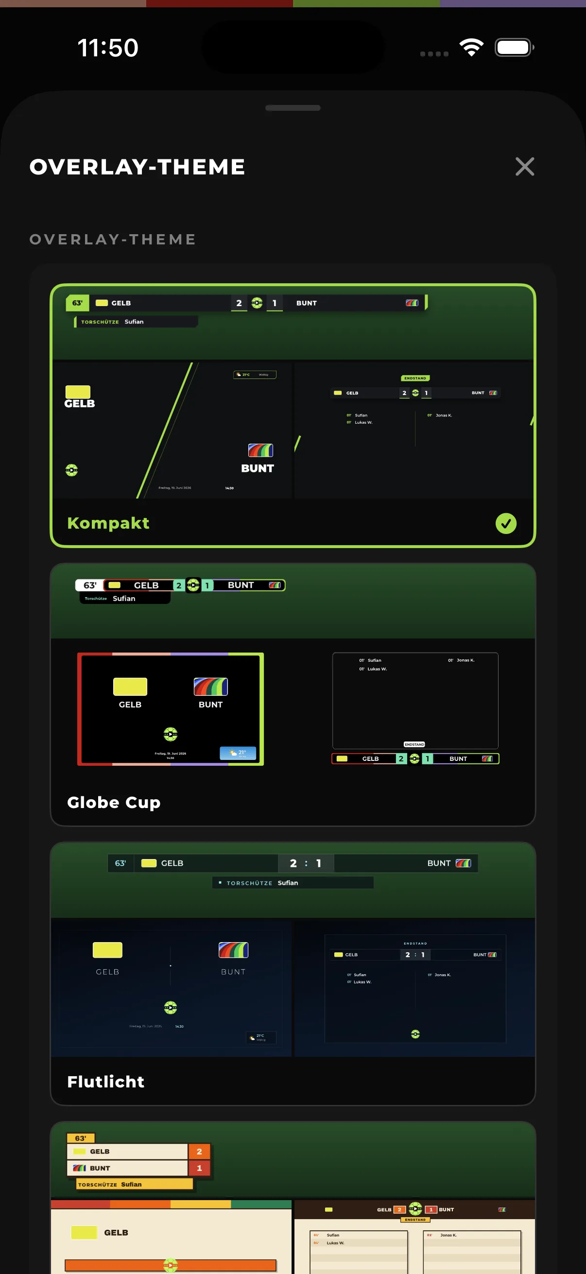 Overlay designs with preview